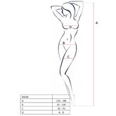 PASSION - FEMME BS036 BODYSTOCKING ROUGE TAILLE UNIQUE